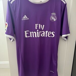 COPY - adidas REAL MADRID Fly Emirates Soccer Jersey Shirt Purple Medium
